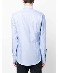 Chemise à manches longues imprimée bleu clair DSQUARED2