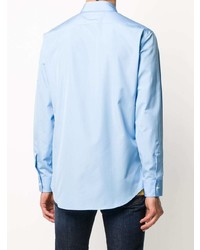 Chemise à manches longues imprimée bleu clair DSQUARED2