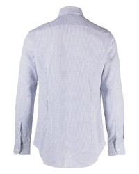 Chemise à manches longues imprimée bleu clair Corneliani