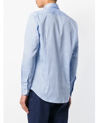 Chemise à manches longues imprimée bleu clair Etro