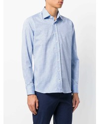 Chemise à manches longues imprimée bleu clair Etro