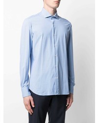 Chemise à manches longues imprimée bleu clair Orian