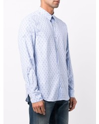 Chemise à manches longues imprimée bleu clair PS Paul Smith