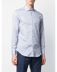 Chemise à manches longues imprimée bleu clair Etro