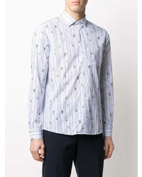 Chemise à manches longues imprimée bleu clair Etro