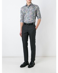 Chemise à manches longues imprimée bleu clair Etro