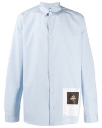 Chemise à manches longues imprimée bleu clair Oamc