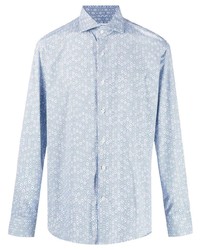 Chemise à manches longues imprimée bleu clair Orian