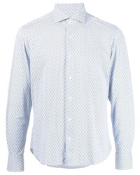 Chemise à manches longues imprimée bleu clair Orian