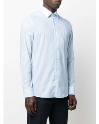 Chemise à manches longues imprimée bleu clair Etro