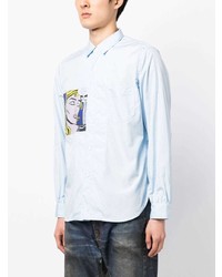 Chemise à manches longues imprimée bleu clair Junya Watanabe MAN