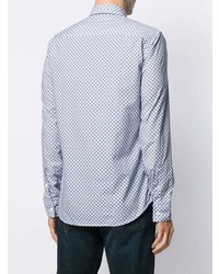 Chemise à manches longues imprimée bleu clair Kenzo