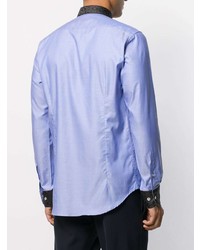 Chemise à manches longues imprimée bleu clair Etro