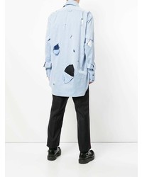 Chemise à manches longues imprimée bleu clair Charles Jeffrey Loverboy