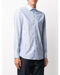 Chemise à manches longues imprimée bleu clair Etro