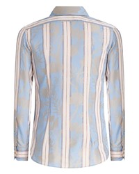 Chemise à manches longues imprimée bleu clair Etro