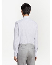 Chemise à manches longues imprimée bleu clair Zegna