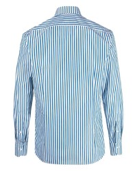 Chemise à manches longues imprimée bleu clair Tagliatore