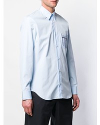 Chemise à manches longues imprimée bleu clair Maison Margiela