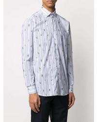 Chemise à manches longues imprimée bleu clair Etro