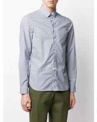 Chemise à manches longues imprimée bleu clair Kenzo