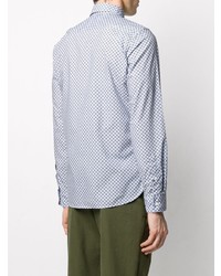 Chemise à manches longues imprimée bleu clair Kenzo