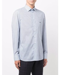 Chemise à manches longues imprimée bleu clair Etro