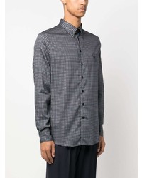 Chemise à manches longues imprimée bleu marine Etro