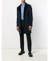 Chemise à manches longues imprimée bleue Etro