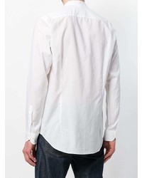 Chemise à manches longues imprimée cachemire blanche Etro