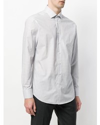 Chemise à manches longues imprimée cachemire blanche Etro