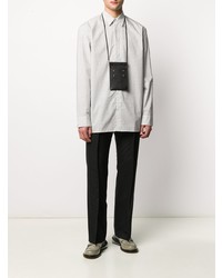 Chemise à manches longues imprimée cachemire blanche Maison Margiela