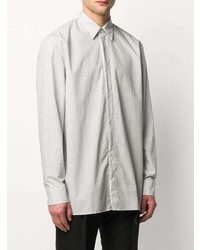 Chemise à manches longues imprimée cachemire blanche Maison Margiela