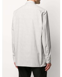 Chemise à manches longues imprimée cachemire blanche Maison Margiela