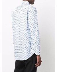 Chemise à manches longues imprimée cachemire blanche Etro