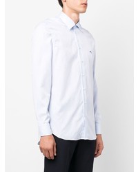 Chemise à manches longues imprimée cachemire bleu clair Etro