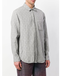 Chemise à manches longues imprimée cachemire grise Engineered Garments
