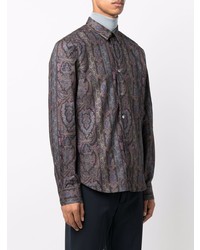 Chemise à manches longues imprimée cachemire multicolore Paul Smith