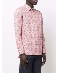 Chemise à manches longues imprimée cachemire rose Etro