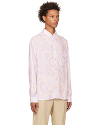 Chemise à manches longues imprimée cachemire rose Jacquemus