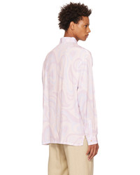 Chemise à manches longues imprimée cachemire rose Jacquemus