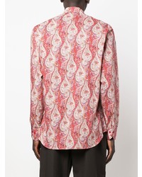 Chemise à manches longues imprimée cachemire rouge Etro