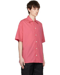 Chemise à manches longues imprimée fuchsia Alexander McQueen