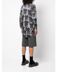 Chemise à manches longues imprimée gris foncé Comme Des Garcons Homme Plus