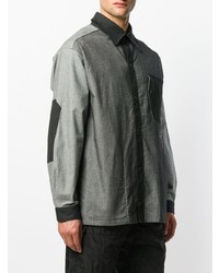 Chemise à manches longues imprimée gris foncé Y-3