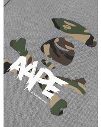 Chemise à manches longues imprimée grise AAPE BY A BATHING APE