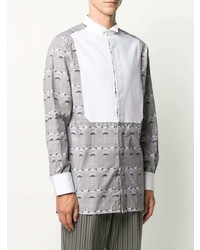 Chemise à manches longues imprimée grise Viktor & Rolf