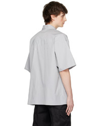 Chemise à manches longues imprimée grise Alexander McQueen