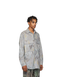 Chemise à manches longues imprimée grise Fear Of God