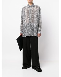 Chemise à manches longues imprimée grise Atu Body Couture